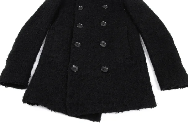 tricot COMME des GARCONS Wool Blend Loop Tweed Half Coat K-172320_008