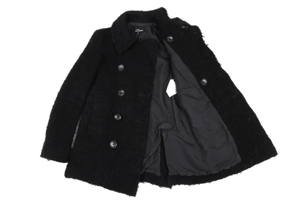 tricot COMME des GARCONS Wool Blend Loop Tweed Half Coat K-172320_010