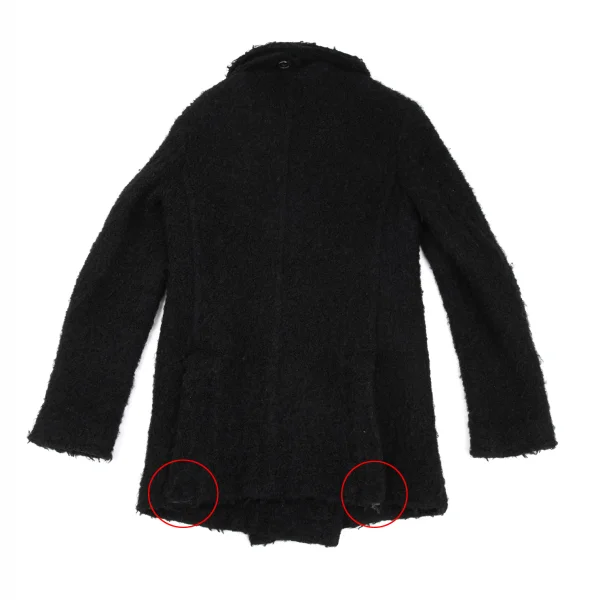 tricot COMME des GARCONS Wool Blend Loop Tweed Half Coat K-172320_013