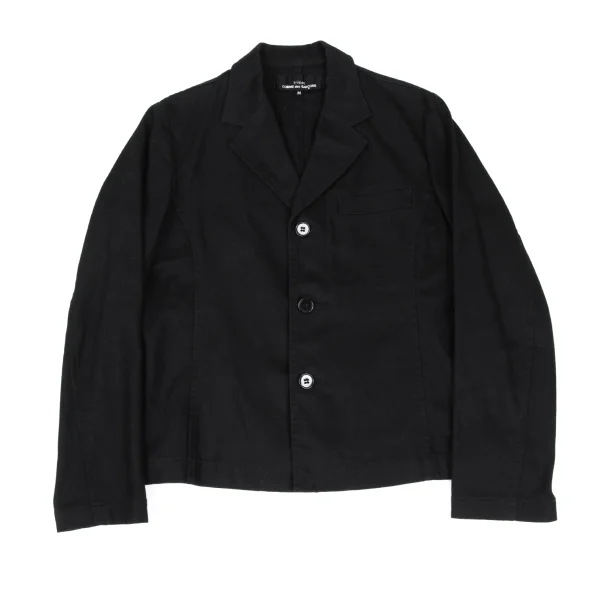 トリココムデギャルソンtricot COMME des GARCONS コットンリネン3Bジャケット 黒M K-172321_002