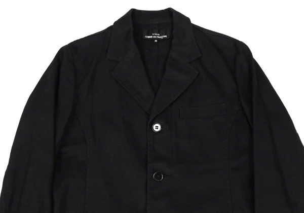 トリココムデギャルソンtricot COMME des GARCONS コットンリネン3Bジャケット 黒M K-172321_003