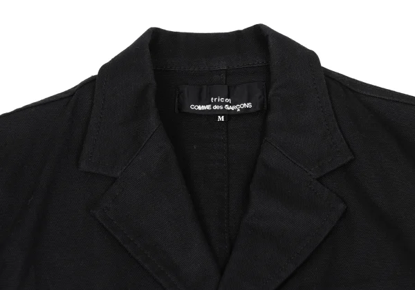 トリココムデギャルソンtricot COMME des GARCONS コットンリネン3Bジャケット 黒M K-172321_004