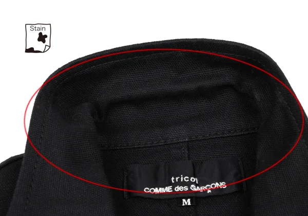 トリココムデギャルソンtricot COMME des GARCONS コットンリネン3Bジャケット 黒M K-172321_005
