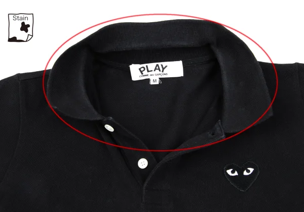 PLAY COMME des GARCONS Heart Patch Short-Sleeve Polo Shirt K-172326_008
