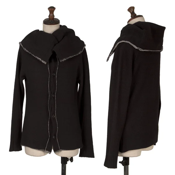 JUNYA WATANABE COMME des GARCONS Wool Blended Knit Cardigan Charcoal S-M K-172327_001