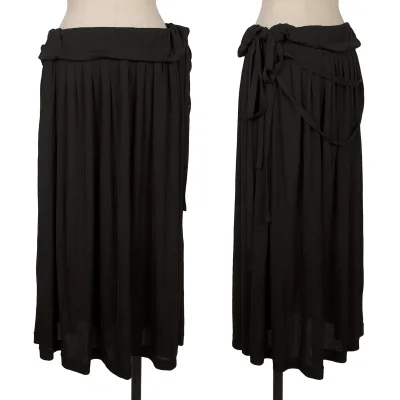Yohji Yamamoto NOIR Silk Strap Tuck Skirt