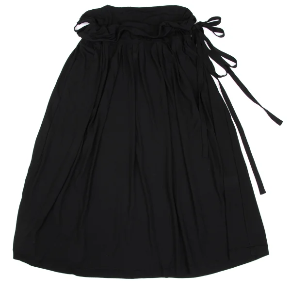Yohji Yamamoto NOIR Silk Strap Tuck Skirt K-172328_002