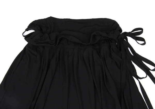 Yohji Yamamoto NOIR Silk Strap Tuck Skirt K-172328_003