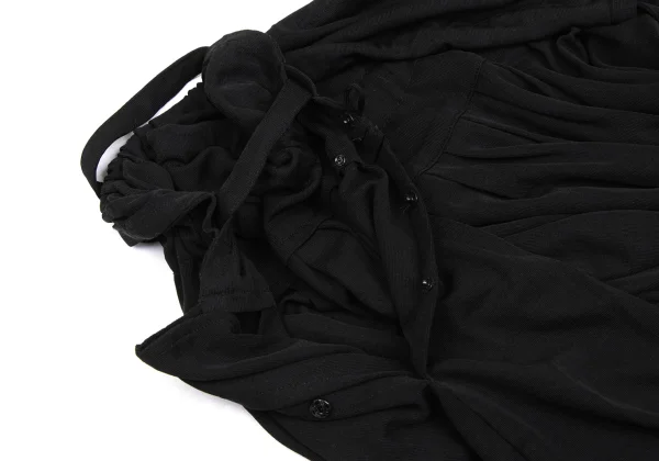 Yohji Yamamoto NOIR Silk Strap Tuck Skirt K-172328_008