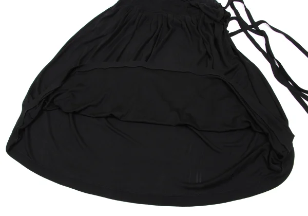 Yohji Yamamoto NOIR Silk Strap Tuck Skirt K-172328_010