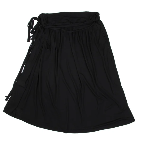 Yohji Yamamoto NOIR Silk Strap Tuck Skirt K-172328_011
