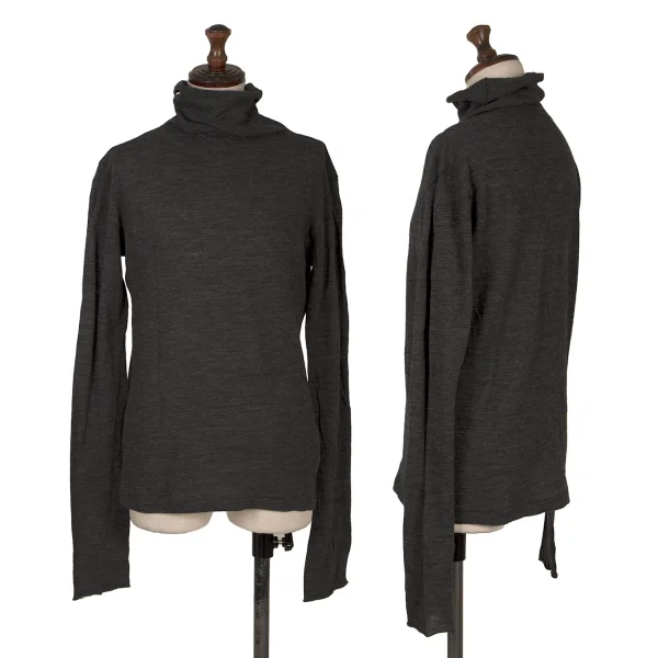 Y's Turtle-neck Knit Top Grey 2 K-172331_001