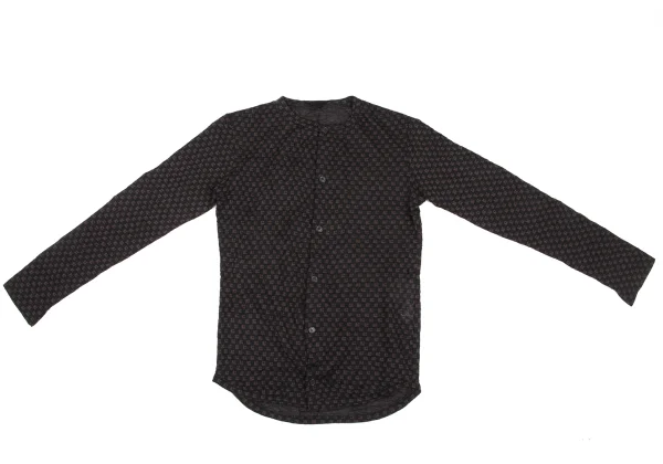 Y's Checker Woven Knit Cardigan K-172333_002