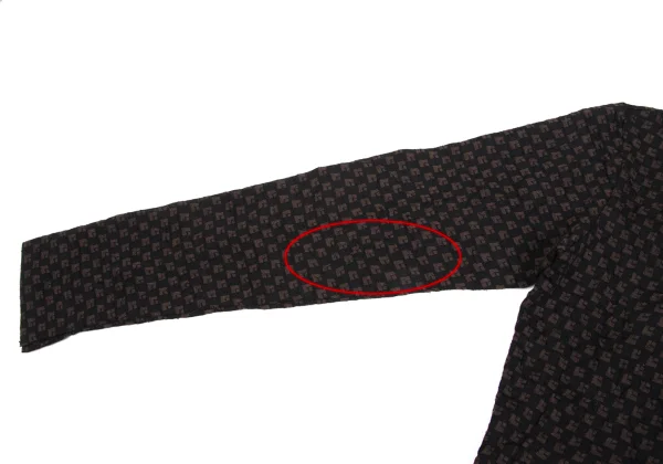 Y's Checker Woven Knit Cardigan K-172333_006