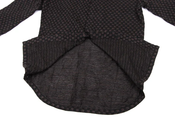 Y's Checker Woven Knit Cardigan K-172333_010