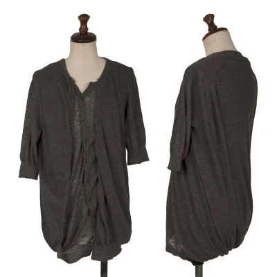 Y's Cotton Blended Half Sleeve Cardigan
