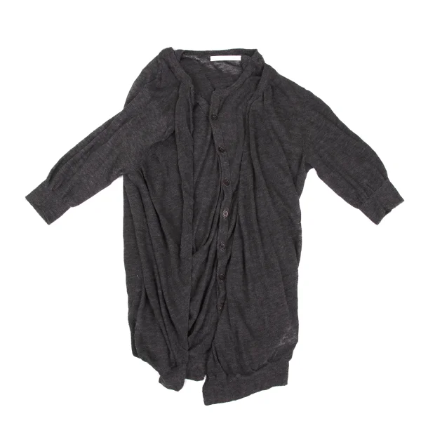 Y's Cotton Blended Half Sleeve Cardigan K-172335_002