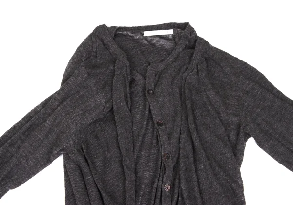 Y's Cotton Blended Half Sleeve Cardigan K-172335_003