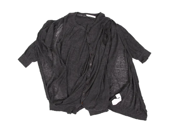 Y's Cotton Blended Half Sleeve Cardigan K-172335_008