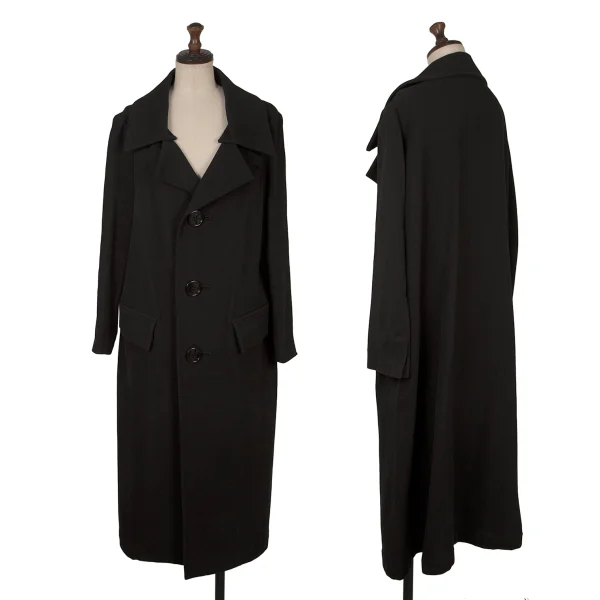 LIMI feu Cotton Long Coat Black S K-172340_001