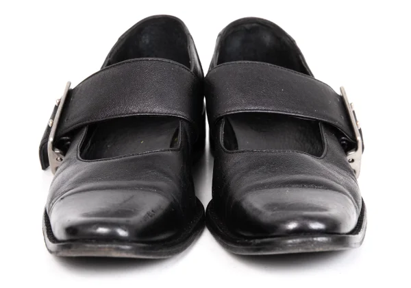 LIMI feu Wide Belted Leather Mary Jane Shoes K-172343_004