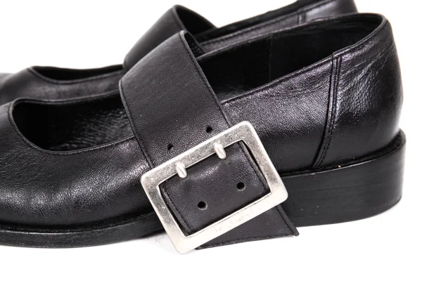 LIMI feu Wide Belted Leather Mary Jane Shoes K-172343_007