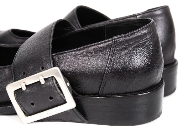LIMI feu Wide Belted Leather Mary Jane Shoes K-172343_009