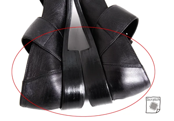 LIMI feu Wide Belted Leather Mary Jane Shoes K-172343_011