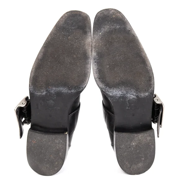 LIMI feu Wide Belted Leather Mary Jane Shoes K-172343_014