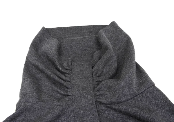 A.T ATSURO TAYAMA High Neck Side Gather Toggle Button Poncho Jacket K-172345_004