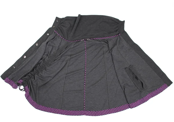 A.T ATSURO TAYAMA High Neck Side Gather Toggle Button Poncho Jacket K-172345_010