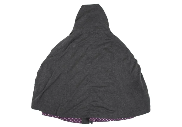 A.T ATSURO TAYAMA High Neck Side Gather Toggle Button Poncho Jacket K-172345_011