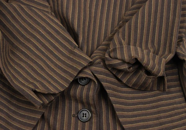 gigli Cotton Blend Striped Short Jacket K-172352_006
