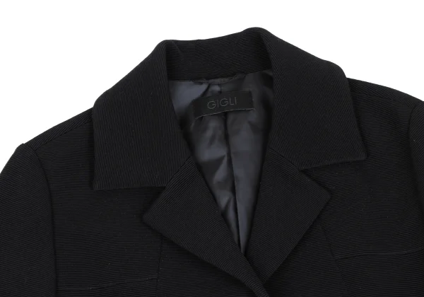 gigli Ribbed Texture Stretch Long Jacket  K-172353_004