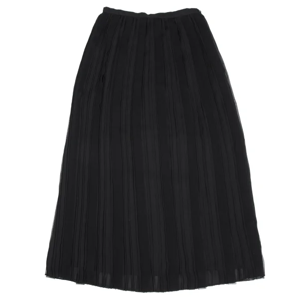 gigli Mesh Switching Pleats Skirt  K-172355_002