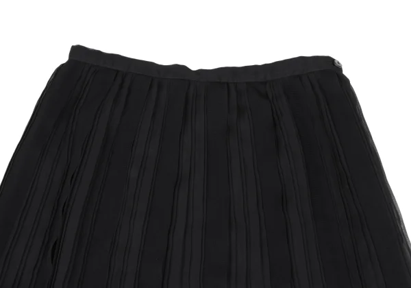 gigli Mesh Switching Pleats Skirt  K-172355_003