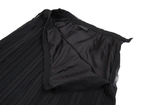 gigli Mesh Switching Pleats Skirt  K-172355_005