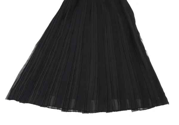 gigli Mesh Switching Pleats Skirt  K-172355_006