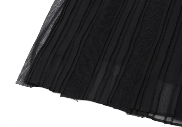 gigli Mesh Switching Pleats Skirt  K-172355_007