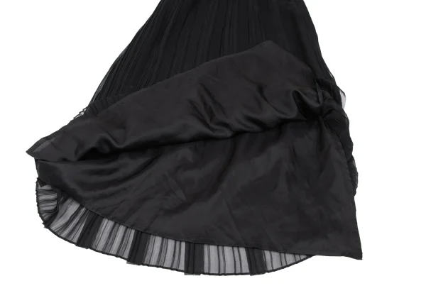 gigli Mesh Switching Pleats Skirt  K-172355_009