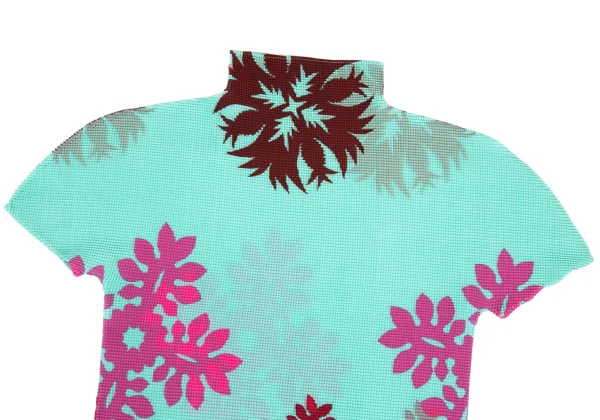ISSEY MIYAKE me Graphic Print Stretch Pleats Turtleneck T Shirt K-172356_003