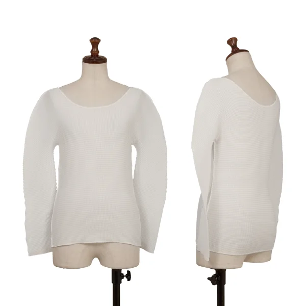 ISSEY MIYAKE me Stretch Pleats T-shirt White Free K-172357_001