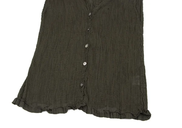 ISSEY MIYAKE me Crepe Pleats Shoulder Buttons Sleeveless Top  K-172359_008
