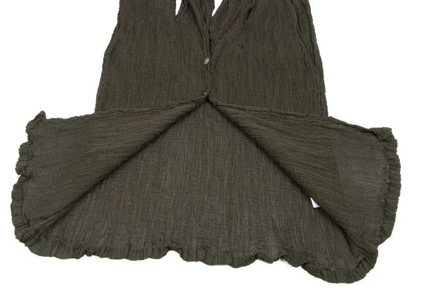 ISSEY MIYAKE me Crepe Pleats Shoulder Buttons Sleeveless Top  K-172359_010