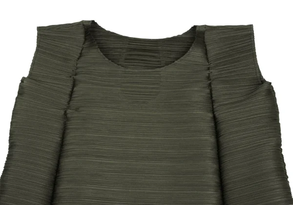 PLEATS PLEASE Horizontalc Pleats Sleeveless Tunic K-172362_003