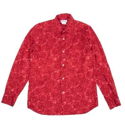 agnes.b homme Rose Print Cotton Shirt