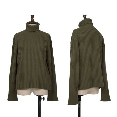 ISSEY MIYAKE Wool Turtleneck Knit Sweater