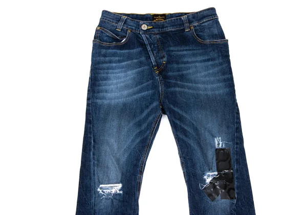 Vivienne Westwood ANGLOMANIA Squiggle Taping Distressed Jeans K-172374_002