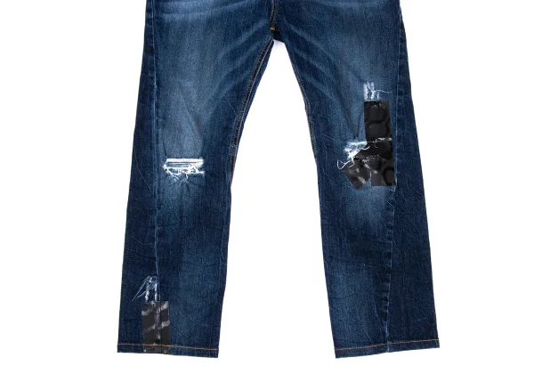 Vivienne Westwood ANGLOMANIA Squiggle Taping Distressed Jeans K-172374_010