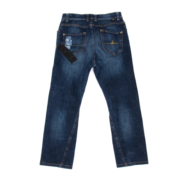 Vivienne Westwood ANGLOMANIA Squiggle Taping Distressed Jeans K-172374_015